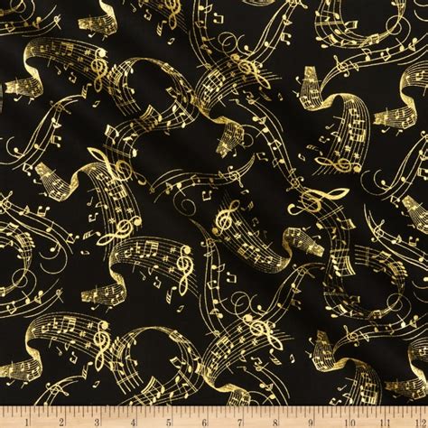 timeless treasures metallic instrumental clef black fabric|Amazon.com: Timeless Treasures Metallic Fabric.